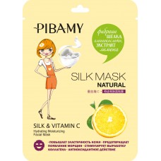PIBAMY.  Шелковая маска для лица с экстратокм ЛИМОНА. 34гр