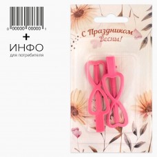 Заколка для волос "Весна" + открытка. 2 штуки.